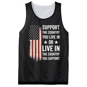 Support The Country You Live In The Country You Support Usa Mesh Reversible Basketball Jersey Tank