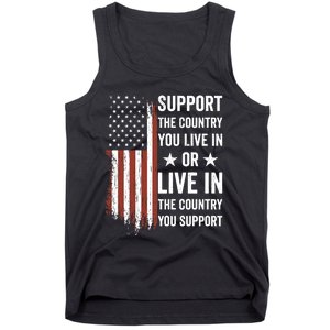 Support The Country You Live In The Country You Support Usa Tank Top