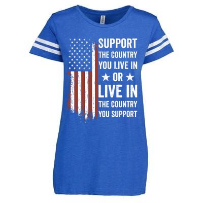 Support The Country You Live In The Country You Support Usa Enza Ladies Jersey Football T-Shirt