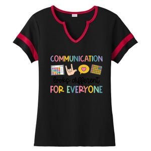 Speech Therapy Communication Looks Different For Everyone Ladies Halftime Notch Neck Tee