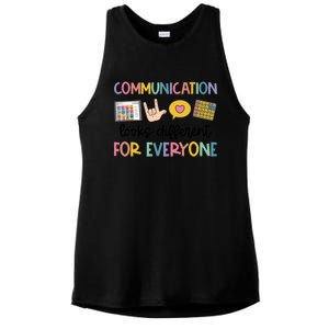 Speech Therapy Communication Looks Different For Everyone Ladies PosiCharge Tri-Blend Wicking Tank