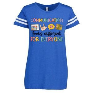 Speech Therapy Communication Looks Different For Everyone Enza Ladies Jersey Football T-Shirt