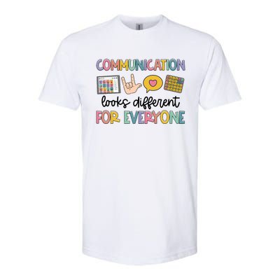 Speech Therapy Communication Looks Different For Everyone Softstyle CVC T-Shirt