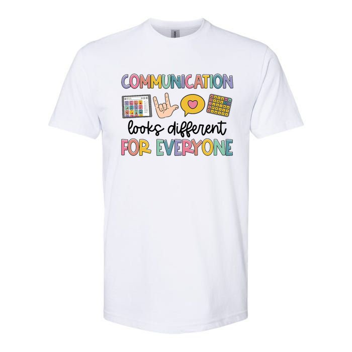 Speech Therapy Communication Looks Different For Everyone Softstyle CVC T-Shirt