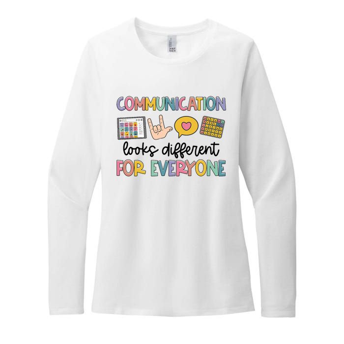 Speech Therapy Communication Looks Different For Everyone Womens CVC Long Sleeve Shirt