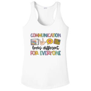 Speech Therapy Communication Looks Different For Everyone Ladies PosiCharge Competitor Racerback Tank