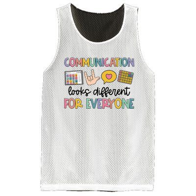 Speech Therapy Communication Looks Different For Everyone Mesh Reversible Basketball Jersey Tank