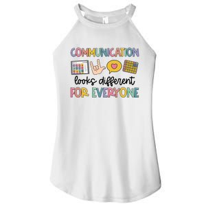 Speech Therapy Communication Looks Different For Everyone Women's Perfect Tri Rocker Tank