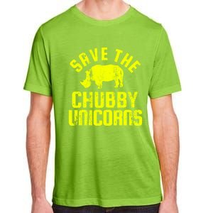 Save The Chubby Unicorns Funny Rhino Rhinoceros Gift Adult ChromaSoft Performance T-Shirt