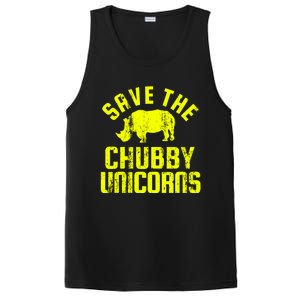 Save The Chubby Unicorns Funny Rhino Rhinoceros Gift PosiCharge Competitor Tank