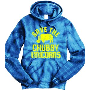 Save The Chubby Unicorns Funny Rhino Rhinoceros Gift Tie Dye Hoodie