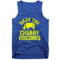 Save The Chubby Unicorns Funny Rhino Rhinoceros Gift Tank Top