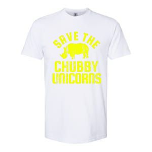 Save The Chubby Unicorns Funny Rhino Rhinoceros Gift Softstyle CVC T-Shirt