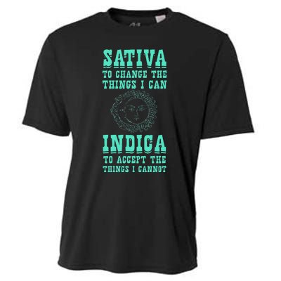 Sativa To Change The Things I Can Indica Positivity Cooling Performance Crew T-Shirt