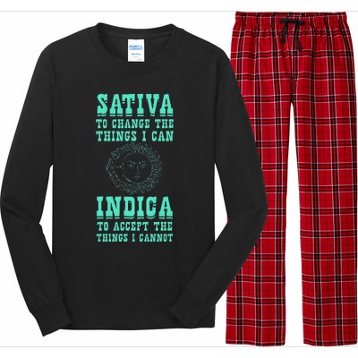 Sativa To Change The Things I Can Indica Positivity Long Sleeve Pajama Set