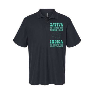 Sativa To Change The Things I Can Indica Positivity Softstyle Adult Sport Polo