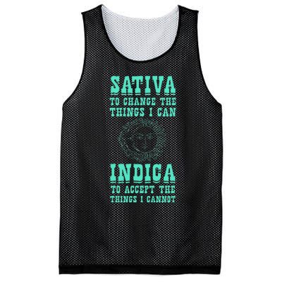 Sativa To Change The Things I Can Indica Positivity Mesh Reversible Basketball Jersey Tank