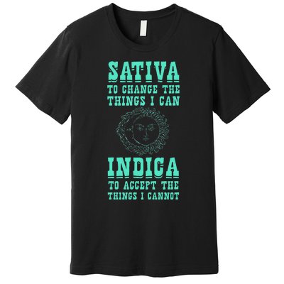 Sativa To Change The Things I Can Indica Positivity Premium T-Shirt