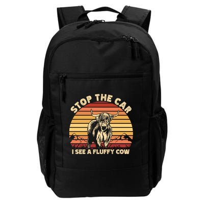 Stop The Car I See A Fluffy Cow Highland Cow Breeder Gift Backpack