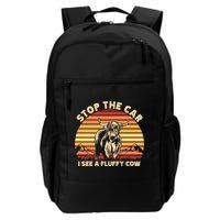 Stop The Car I See A Fluffy Cow Highland Cow Breeder Gift Backpack