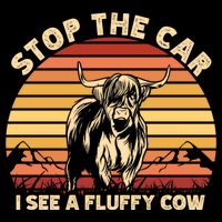 Stop The Car I See A Fluffy Cow Highland Cow Breeder Gift Backpack
