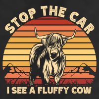 Stop The Car I See A Fluffy Cow Highland Cow Breeder Gift Adult Drive Performance Visor