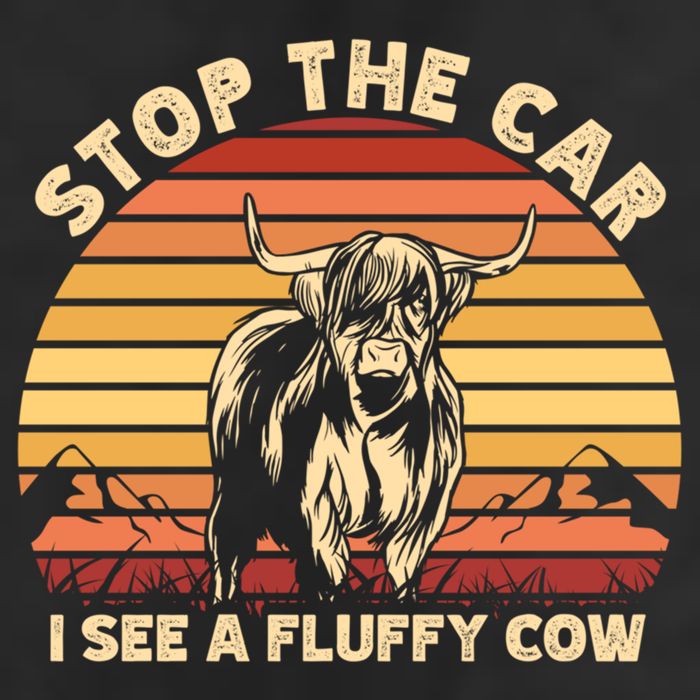 Stop The Car I See A Fluffy Cow Highland Cow Breeder Gift Adult Drive Performance Visor