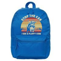 Stop The Car I See A Fluffy Cow Highland Cow Breeder Gift 16 in Basic Backpack