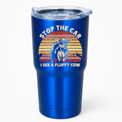 Stop The Car I See A Fluffy Cow Highland Cow Breeder Gift Tumbler