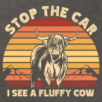 Stop The Car I See A Fluffy Cow Highland Cow Breeder Gift Cotton Canvas Backpack