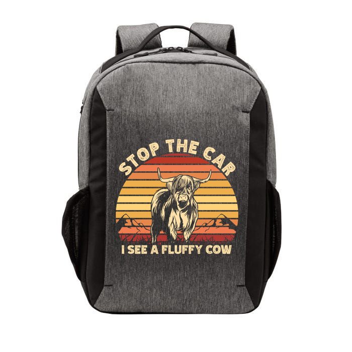 Stop The Car I See A Fluffy Cow Highland Cow Breeder Gift Vector Backpack