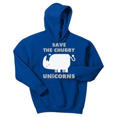 Save The Chubby Unicorns Funny Rhino Funny Gift Kids Hoodie