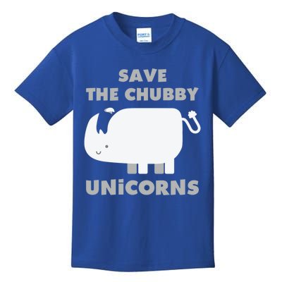 Save The Chubby Unicorns Funny Rhino Funny Gift Kids T-Shirt