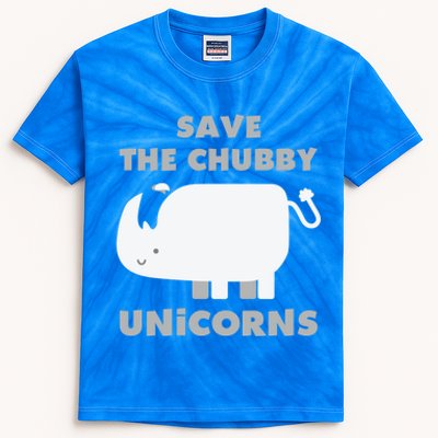 Save The Chubby Unicorns Funny Rhino Funny Gift Kids Tie-Dye T-Shirt