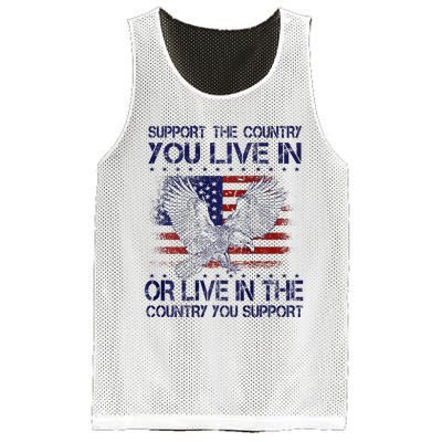 Support The Country You Live In Or Live In Where You Support Mesh Reversible Basketball Jersey Tank