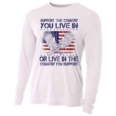 Support The Country You Live In Or Live In Where You Support Cooling Performance Long Sleeve Crew