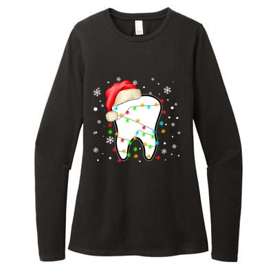 Santa Teeth Christmas Funny Dental Dentist Hygienist Xmas Great Gift Womens CVC Long Sleeve Shirt