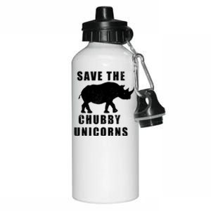 Save The Chubby Unicorns Funny Meaningful Gift Aluminum Water Bottle