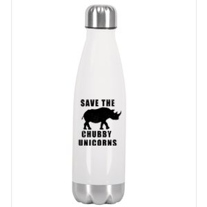 Save The Chubby Unicorns Funny Meaningful Gift Stainless Steel Insulated Water Bottle