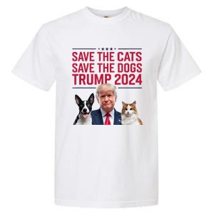 Save The Cats Save The Dogs Trump 2024 Pet Lovers Statement Garment-Dyed Heavyweight T-Shirt