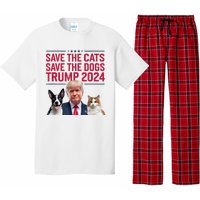 Save The Cats Save The Dogs Trump 2024 Pet Lovers Statement Pajama Set