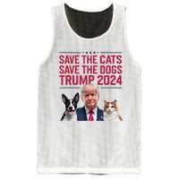 Save The Cats Save The Dogs Trump 2024 Pet Lovers Statement Mesh Reversible Basketball Jersey Tank