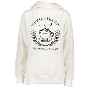 Suriel Tea Co The Hottest Tea You'll Ever Spill Velaris Womens Funnel Neck Pullover Hood