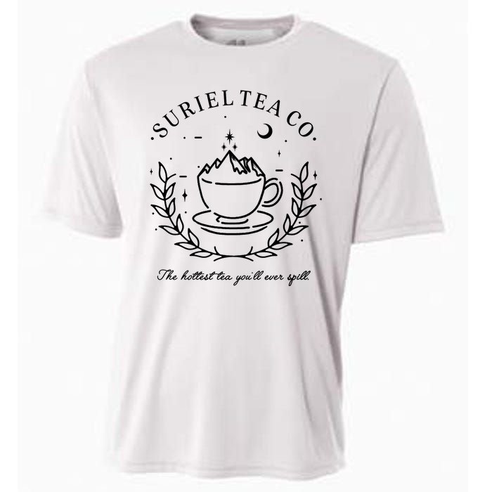 Suriel Tea Co The Hottest Tea You'll Ever Spill Velaris Cooling Performance Crew T-Shirt