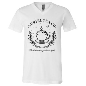 Suriel Tea Co The Hottest Tea You'll Ever Spill Velaris V-Neck T-Shirt