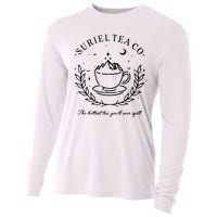 Suriel Tea Co The Hottest Tea You'll Ever Spill Velaris Cooling Performance Long Sleeve Crew