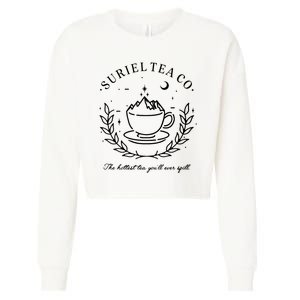 Suriel Tea Co The Hottest Tea You'll Ever Spill Velaris Cropped Pullover Crew