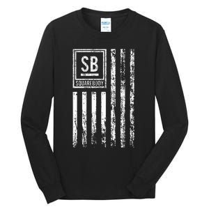 Squarebody Truck C10 Classic Usa Flag Squarebody Nation Tall Long Sleeve T-Shirt