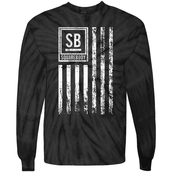 Squarebody Truck C10 Classic Usa Flag Squarebody Nation Tie-Dye Long Sleeve Shirt