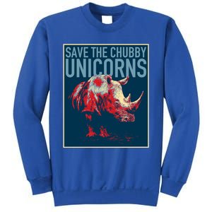 Save The Chubby Unicorns Gift Fat Rhino Funny Gift Sweatshirt